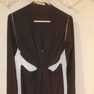 Black cutout dress with slit